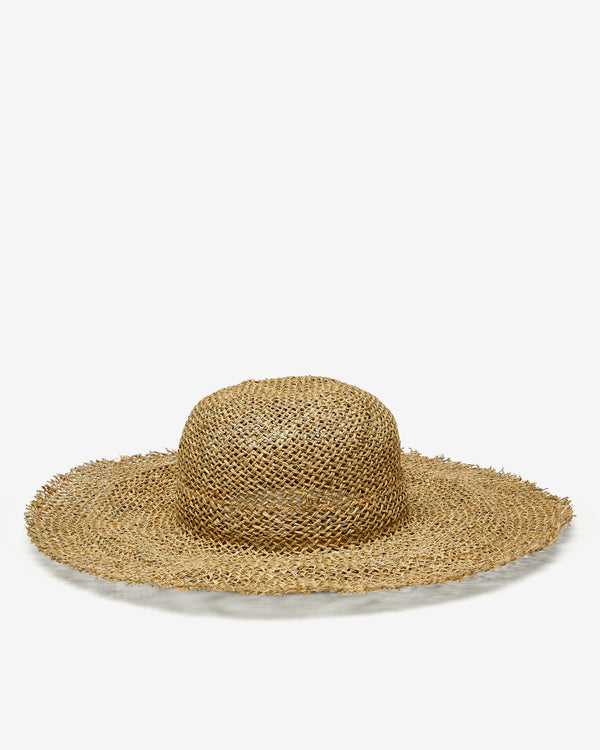 Scha - Women's Traveler Short Unique Woven Hat - (Natural)