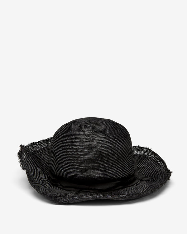 Scha - Women's Traveller Unique Straw Woven Hat - (Black)