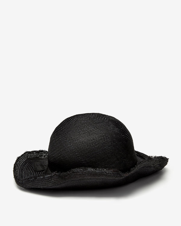 Scha - Women's Traveller Unique Straw Woven Hat - (Black)