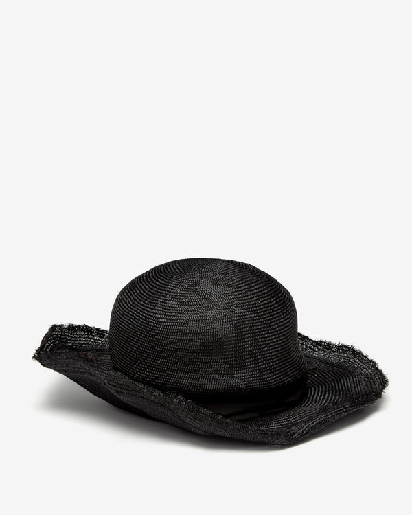 Scha - Women's Traveller Unique Straw Woven Hat - (Black)
