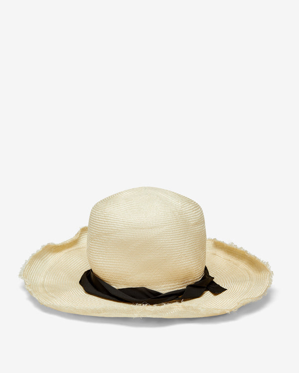 Scha - Women's Traveller Unique Straw Woven Hat - (Ecru)