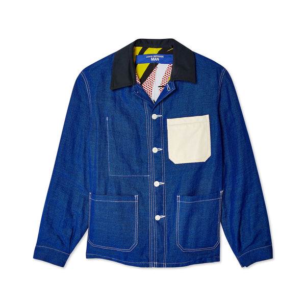 Junya Watanabe MAN - Men's Jacket - (Blue/Off White)