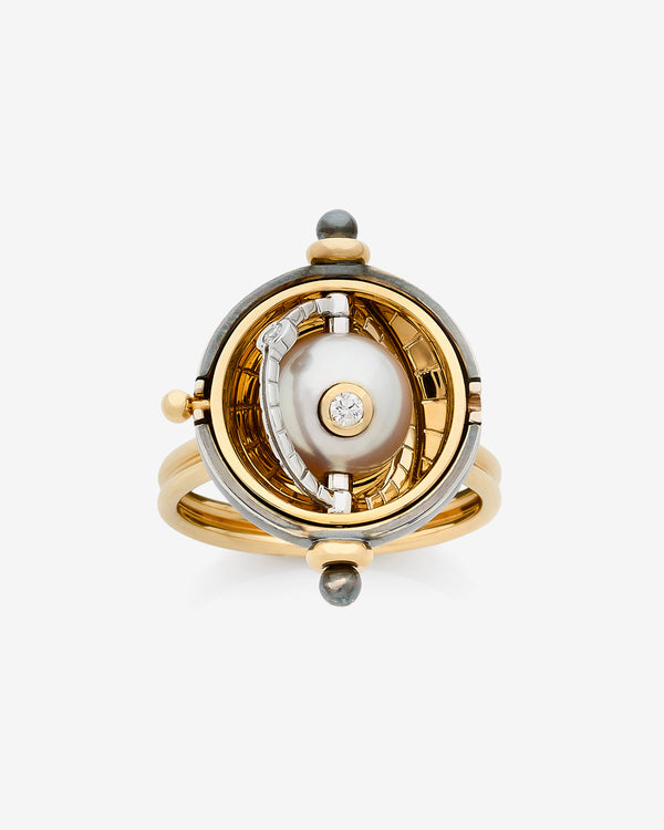 Elie Top - Women's Sphere Ring - (Yellow Gold/Pearl)