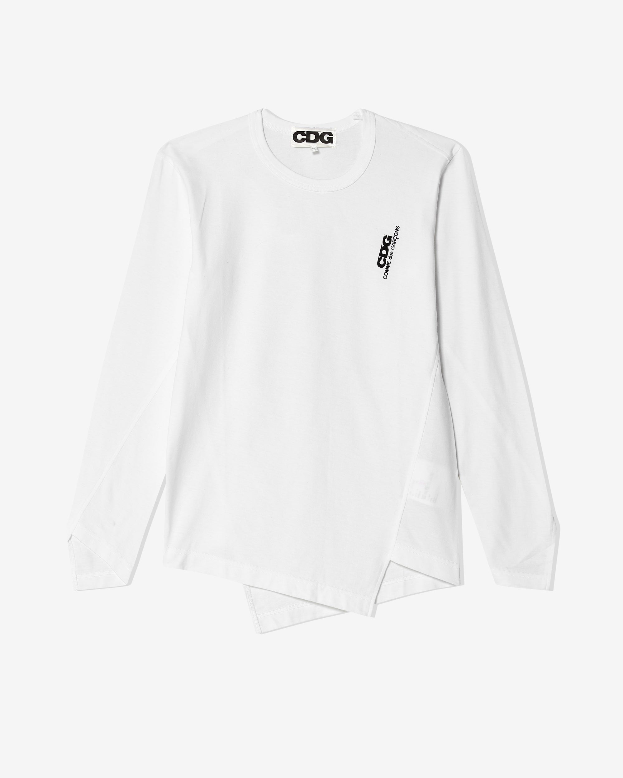 CDG: Twist Long Sleeve T-Shirt (White) | DSMNY E-SHOP
