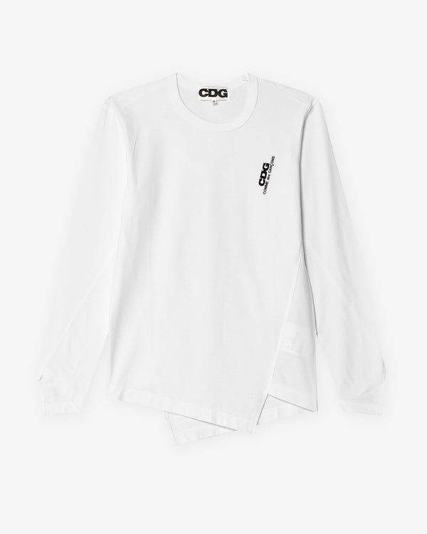 CDG - Twist Long Sleeve T-Shirt - (White)