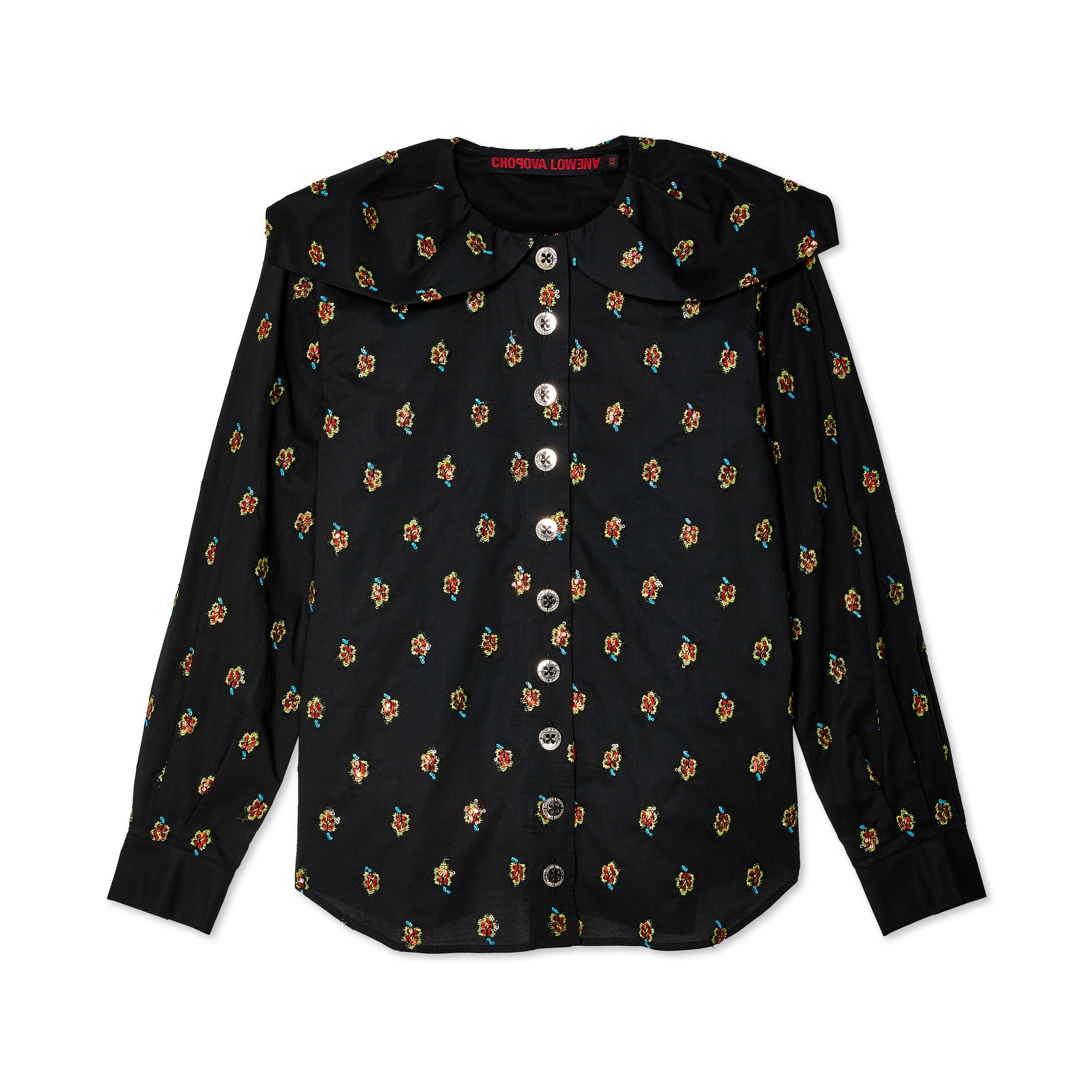 Chopova Lowena - Women's Corinthian Embroidered Shirt - (Black) view 1