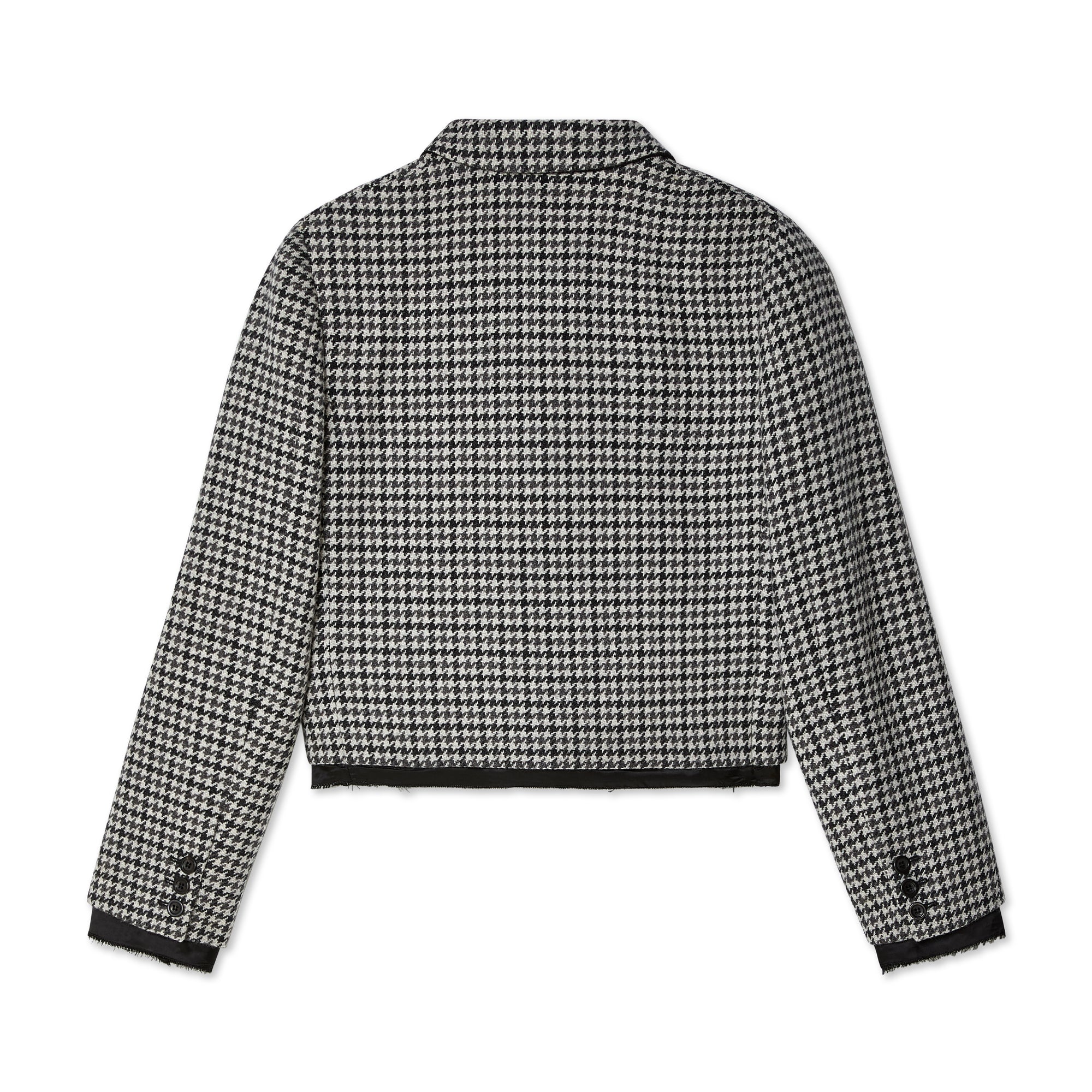 Miu Miu - Women's Cropped Check Jacket - (Grey/Black) view 2