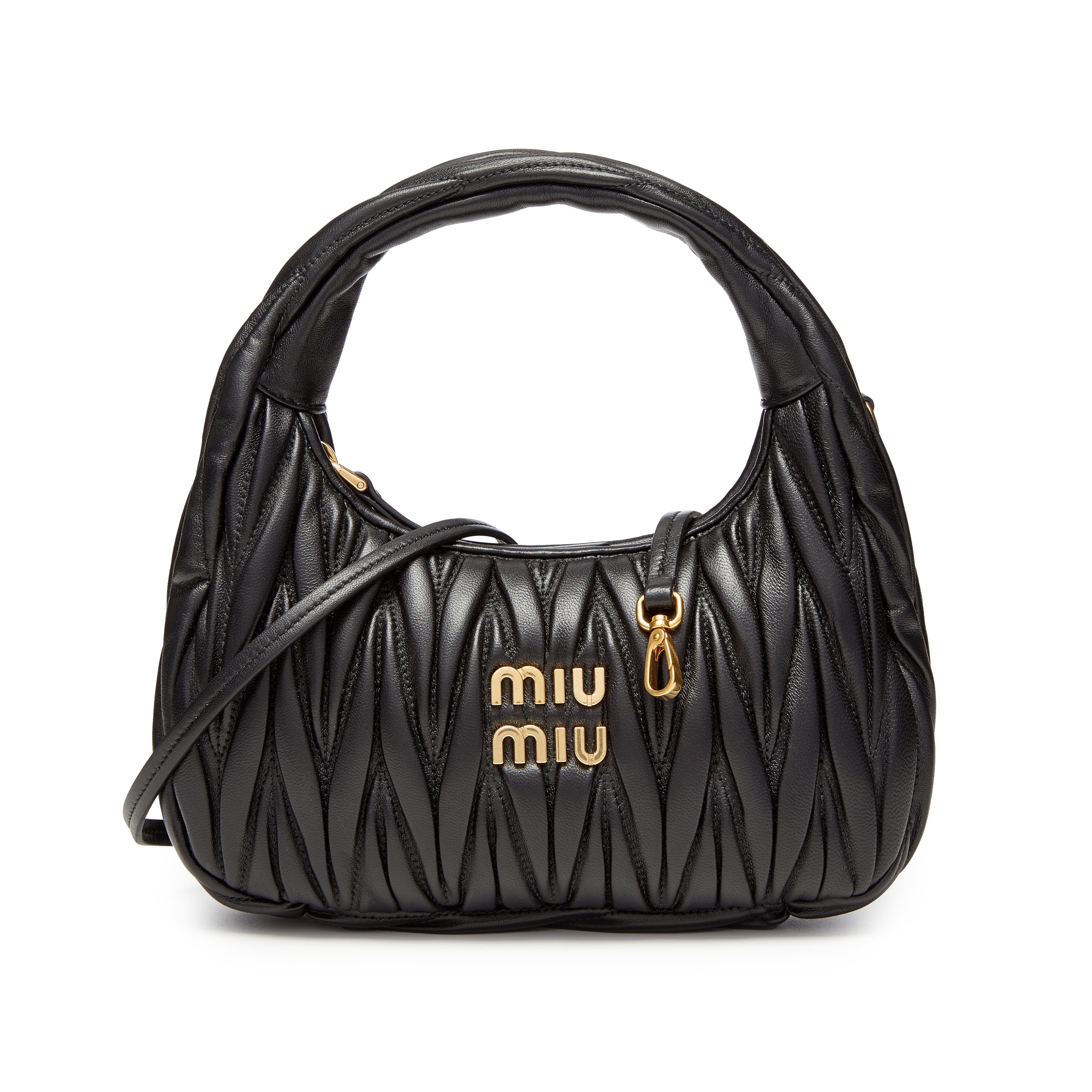 Miu Miu - Wander Mini Hobo Bag - (Black) – DSMNY E-SHOP
