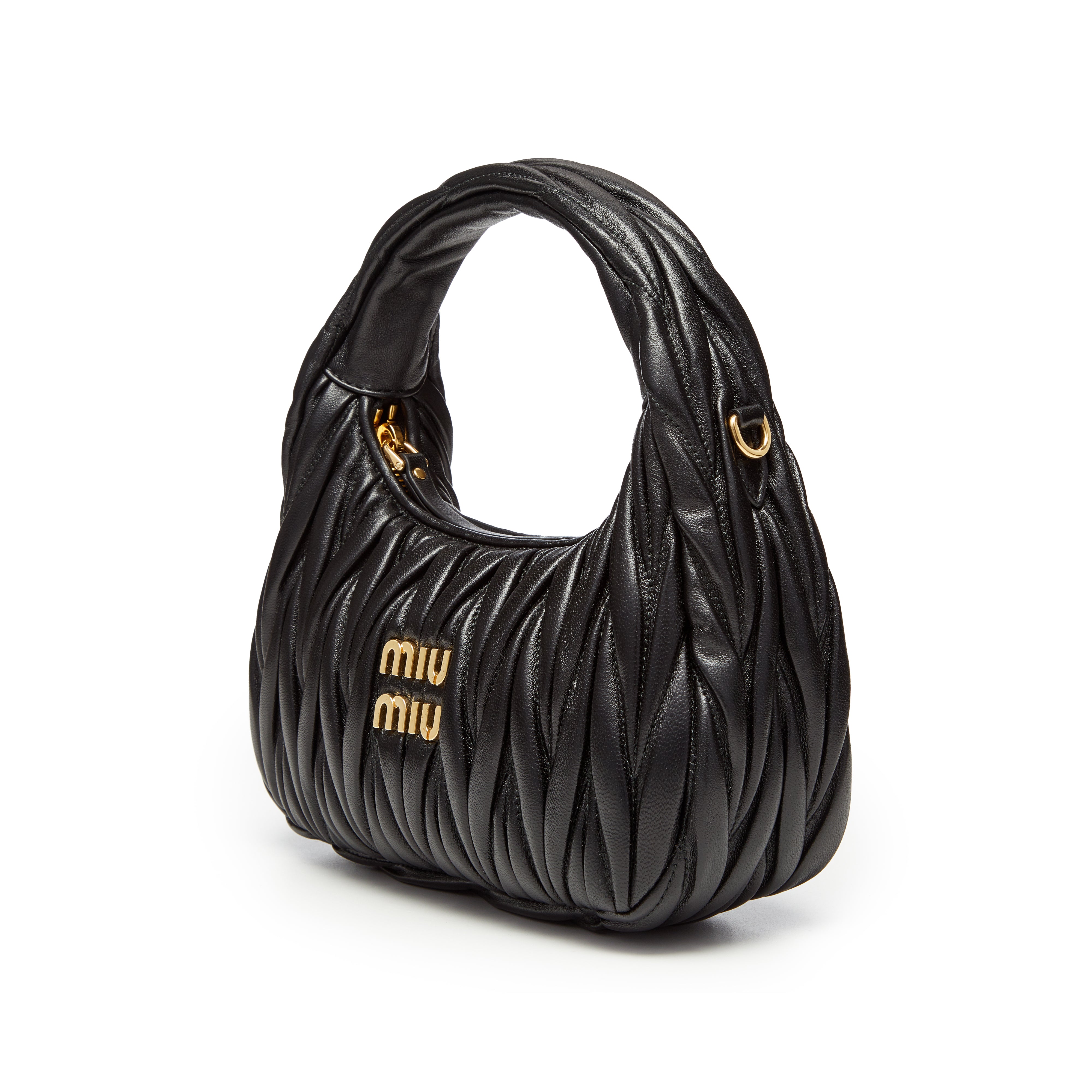 Miu Miu - Wander Mini Hobo Bag - (Black)