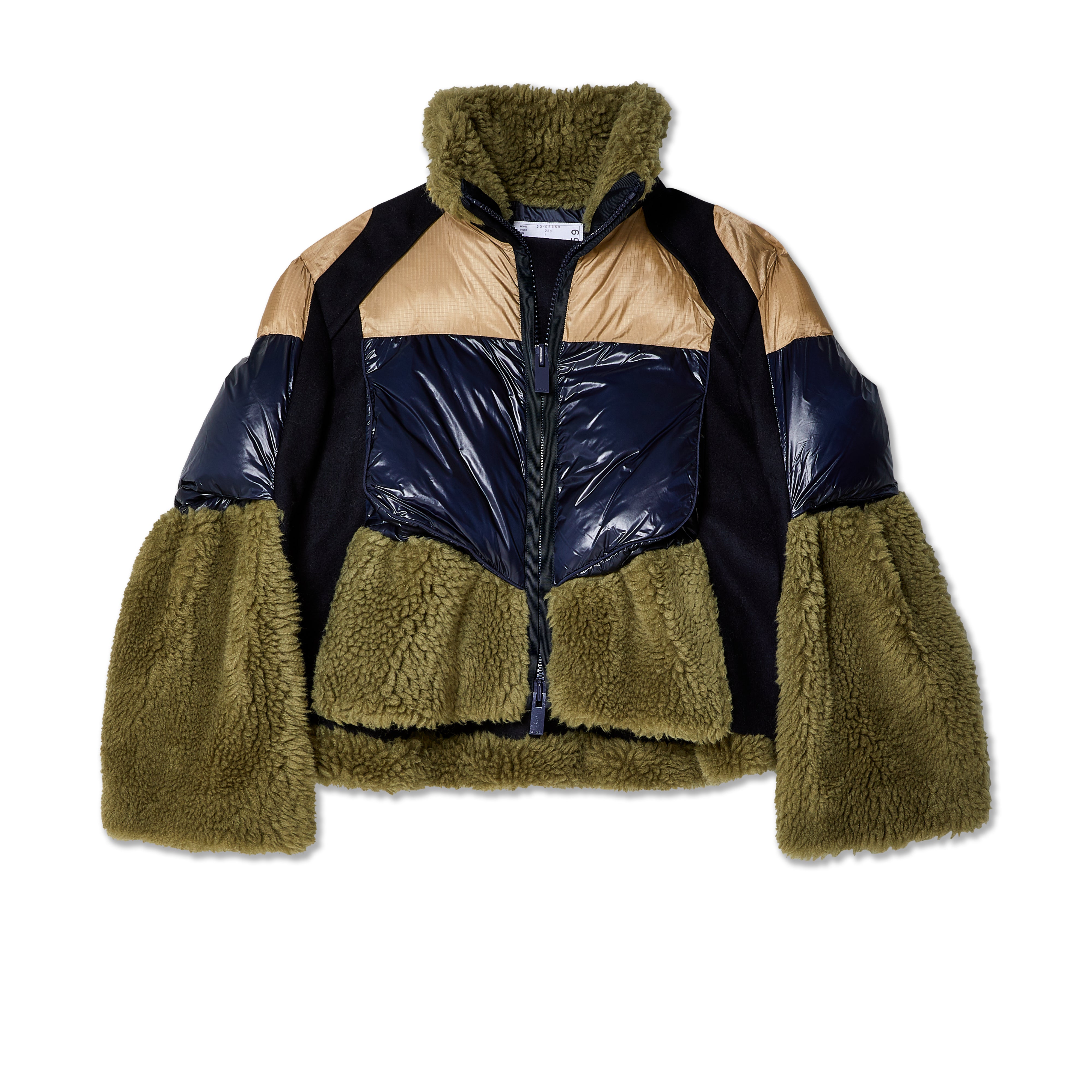 sacai - Women’s Faux Shearling Padded Blouson - (Navy)