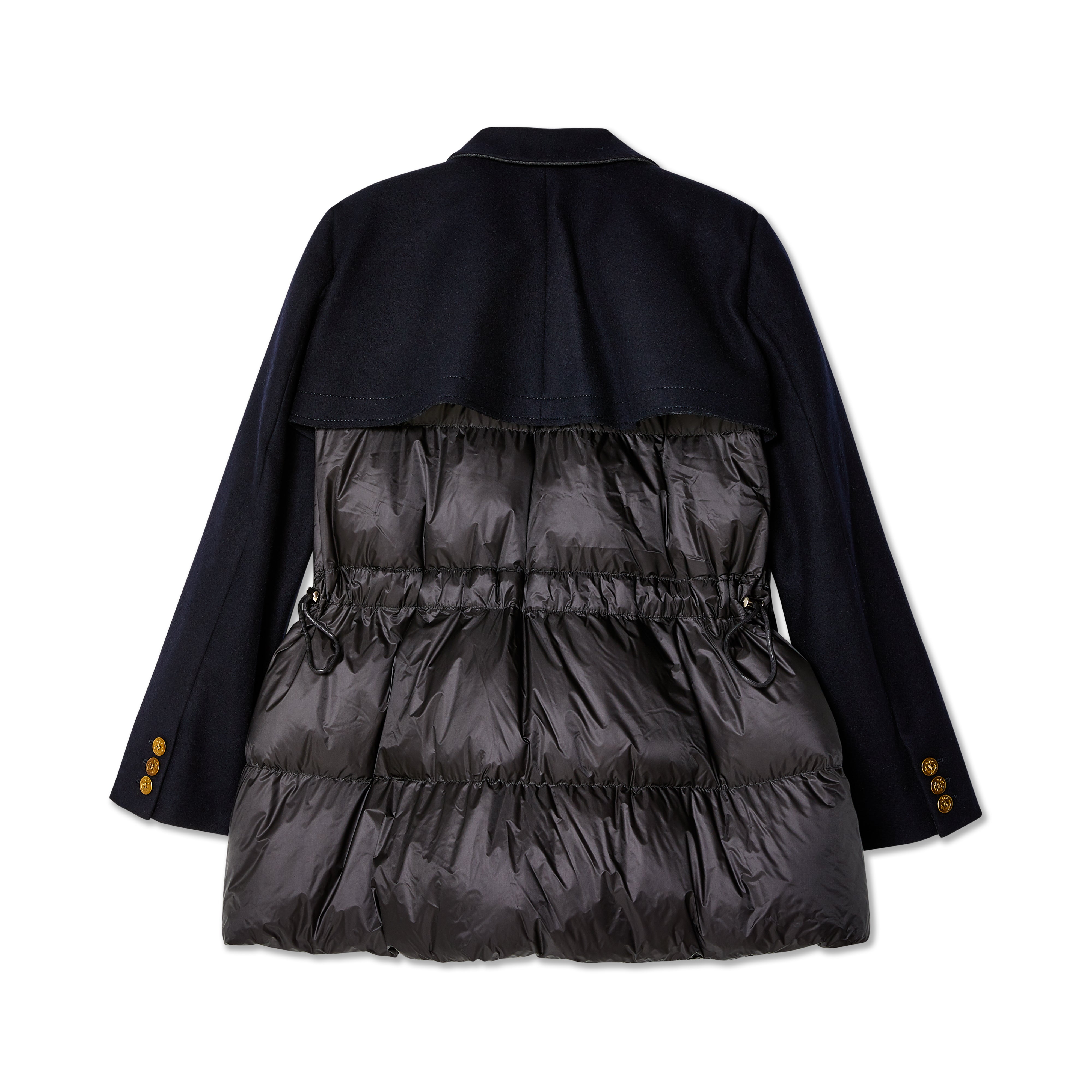 sacai - Women's Wool Padded Double Breasted Jacket - (Navy)