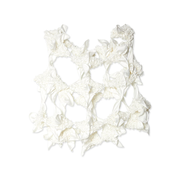 Róisín Pierce - Women's Satin Swirl Winged Cage - (Off White)