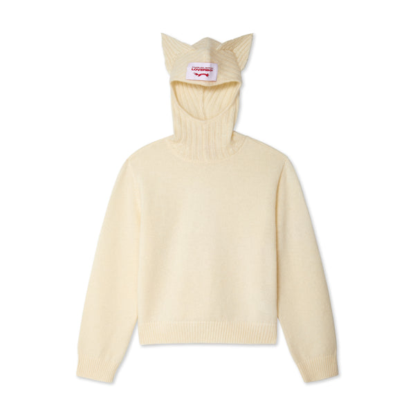 Charles Jeffrey - Men's Ears Balaclava Jumper - (Ecru)