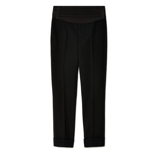 Gucci - Women's Wool Pant With Satin Stripe - (Black)