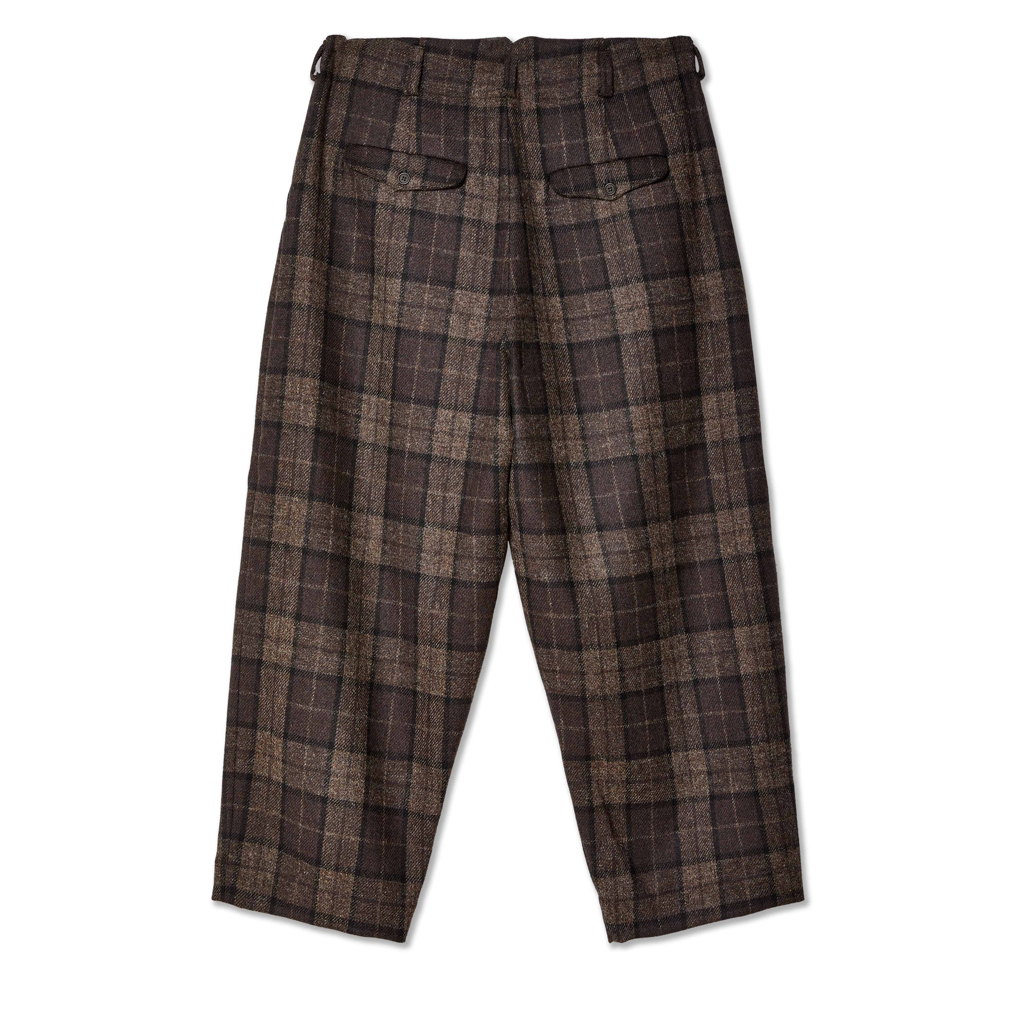 Evan Kinori: Men's Two Pleat Pant (Brown/Grey) | DSMNY E-SHOP