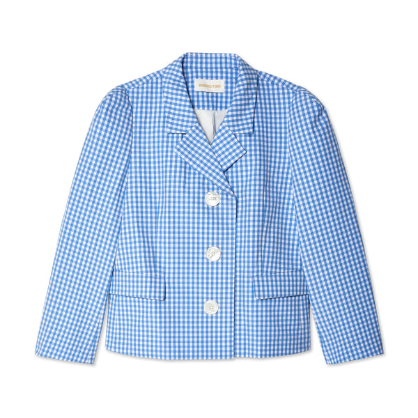 Shushu/Tong - Women's Check Jacket - (Blue)