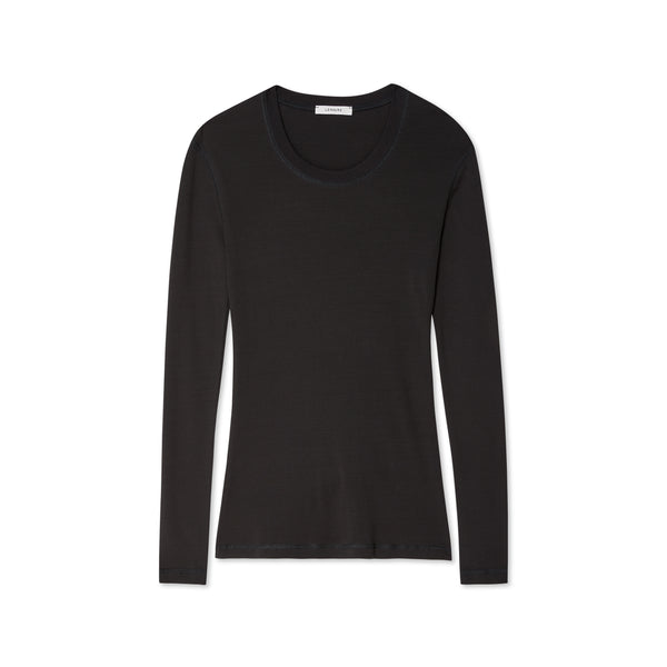 Lemaire - Women's Rib Long Sleeve - (Squid Ink)