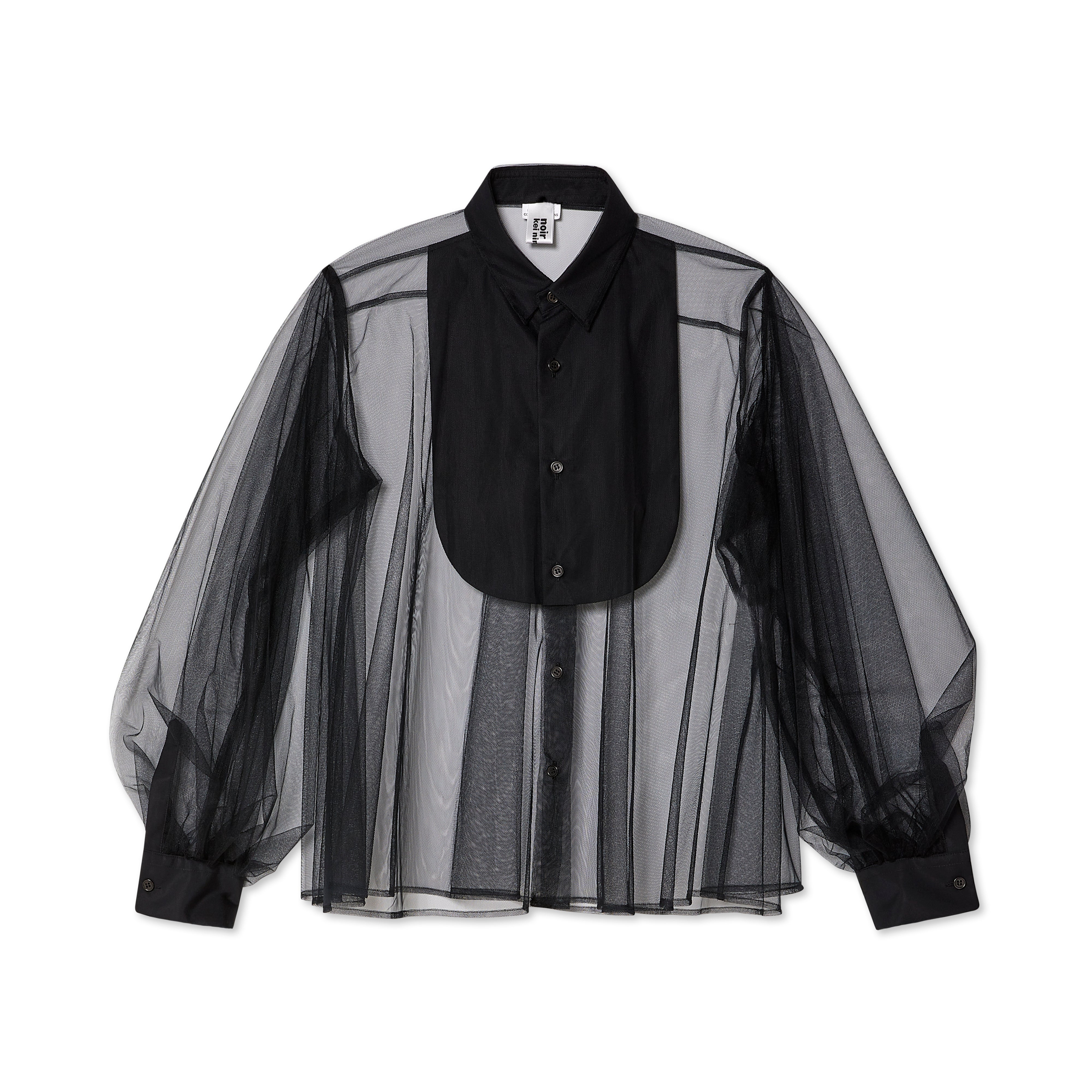 Noir Kei Ninomiya - Women's Semi-Sheer Tulle Shirt - (Black