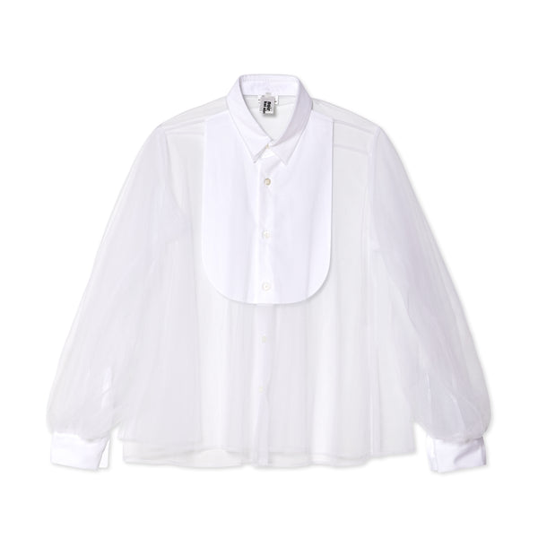 Noir Kei Ninomiya - Women's Semi-Sheer Tulle Shirt - (White)