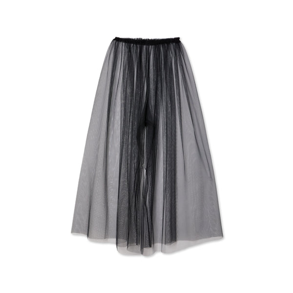 Noir Kei Ninomiya - Women's Flared Tulle-Overlay Trousers - (Black)