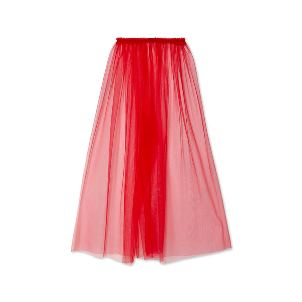 Noir Kei Ninomiya - Women's Flared Tulle-Overlay Trousers - (Red)