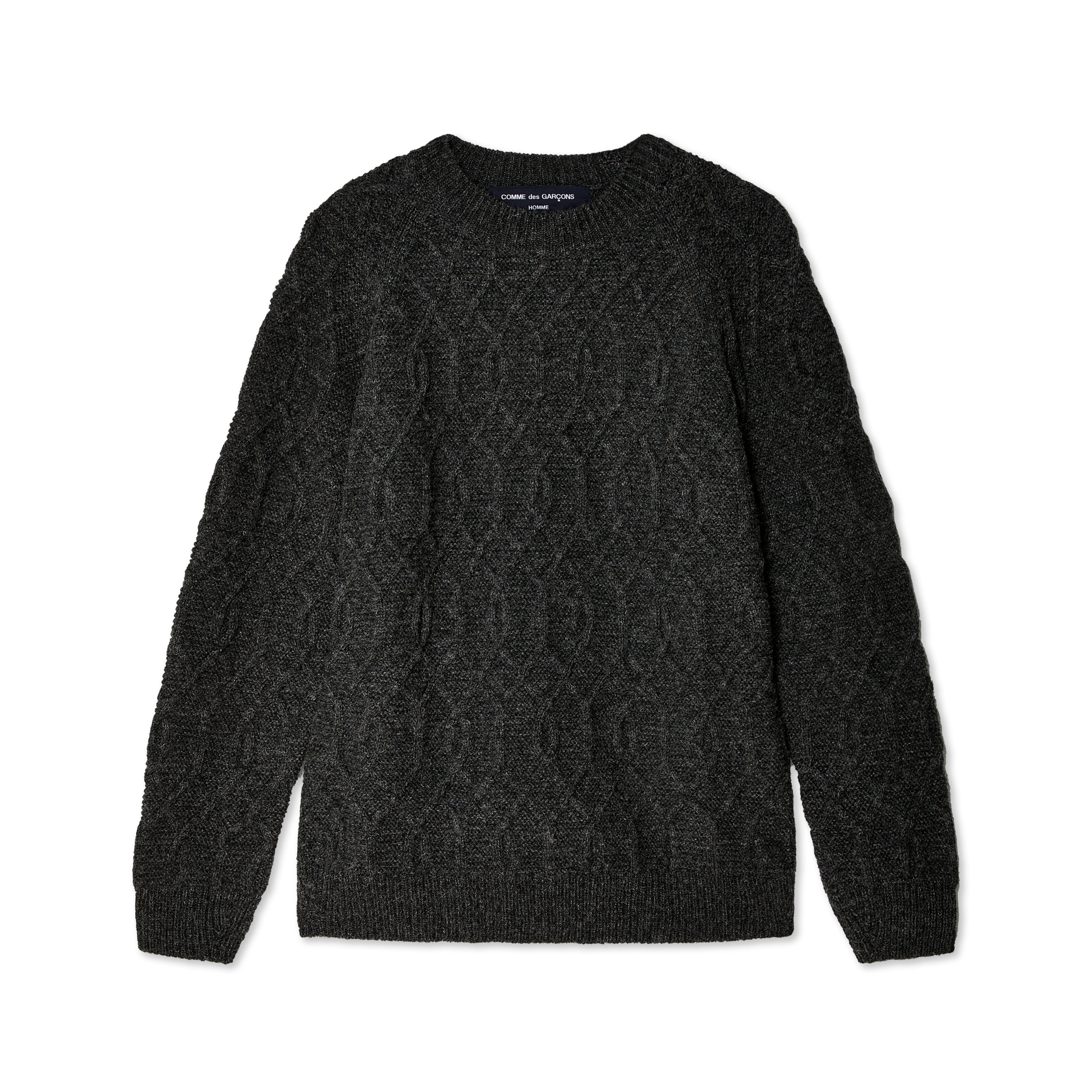 Comme des Garçons Homme - Men's Knit Sweater - (Charcoal) – DSMNY