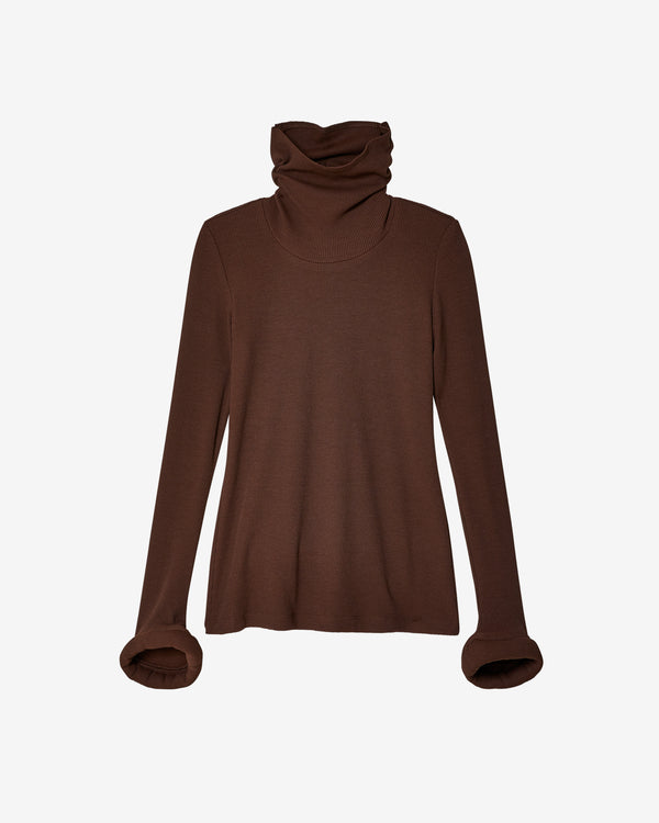 Melitta Baumeister - Women's Long Neck Top - (Dark Brown)