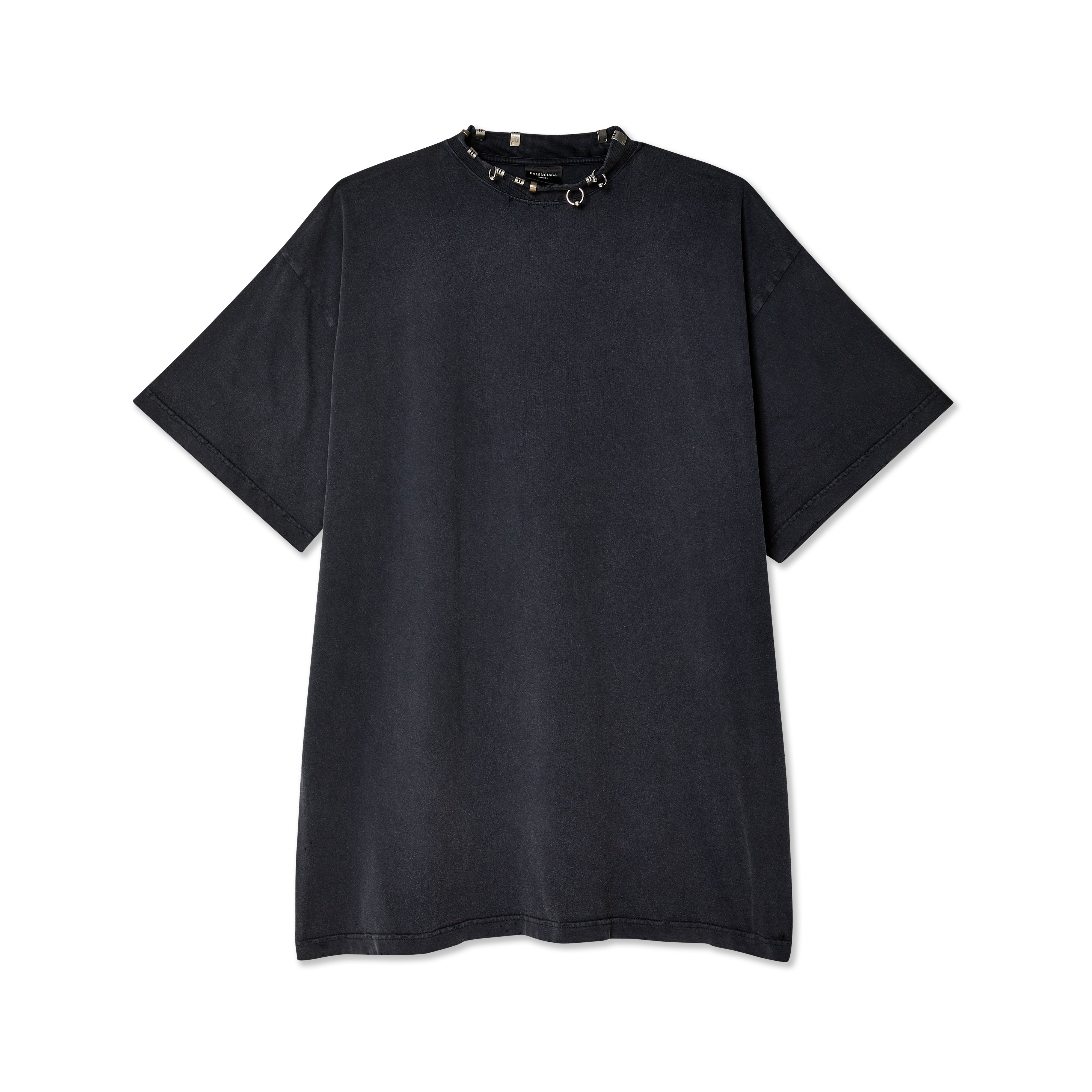 Balenciaga - Men’s Pierced Oversized T-Shirt - (Black)