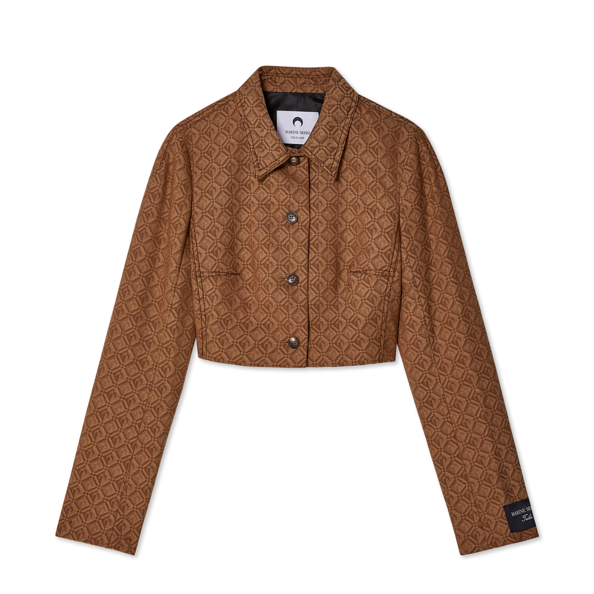Marine Serre - Women's Jacquard Tailored Jacket - (Brown) view 1