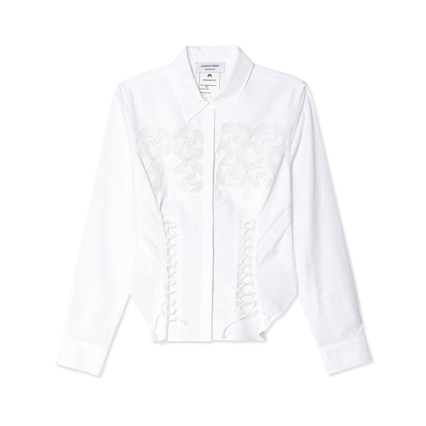 Marine Serre - Women's Household Linen Shirt - (White)
