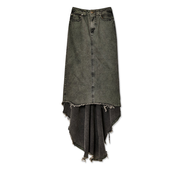 Vaquera - Women's Denim Prom Skirt - (Brown)