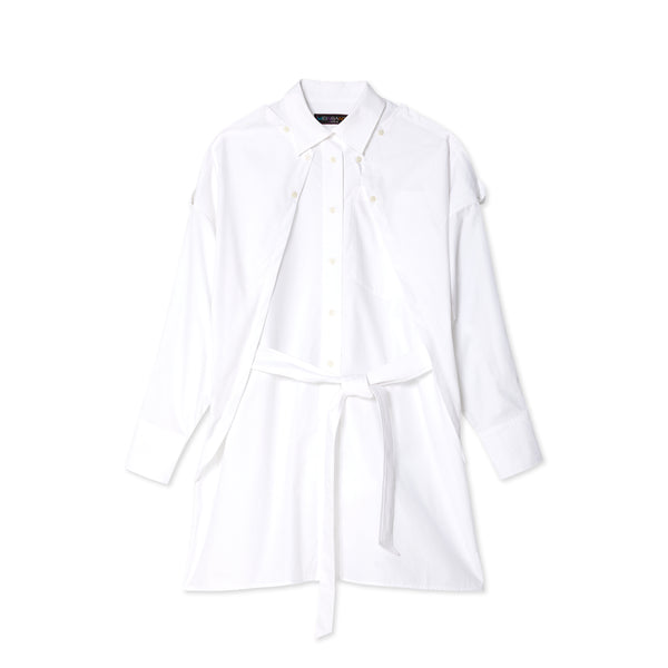 Weinsanto - Women's Double Layer Trench Shirt - (White)