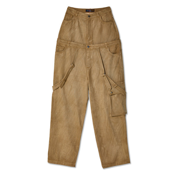 Weinsanto - Women's Double-Waist Trousers - (Beige)