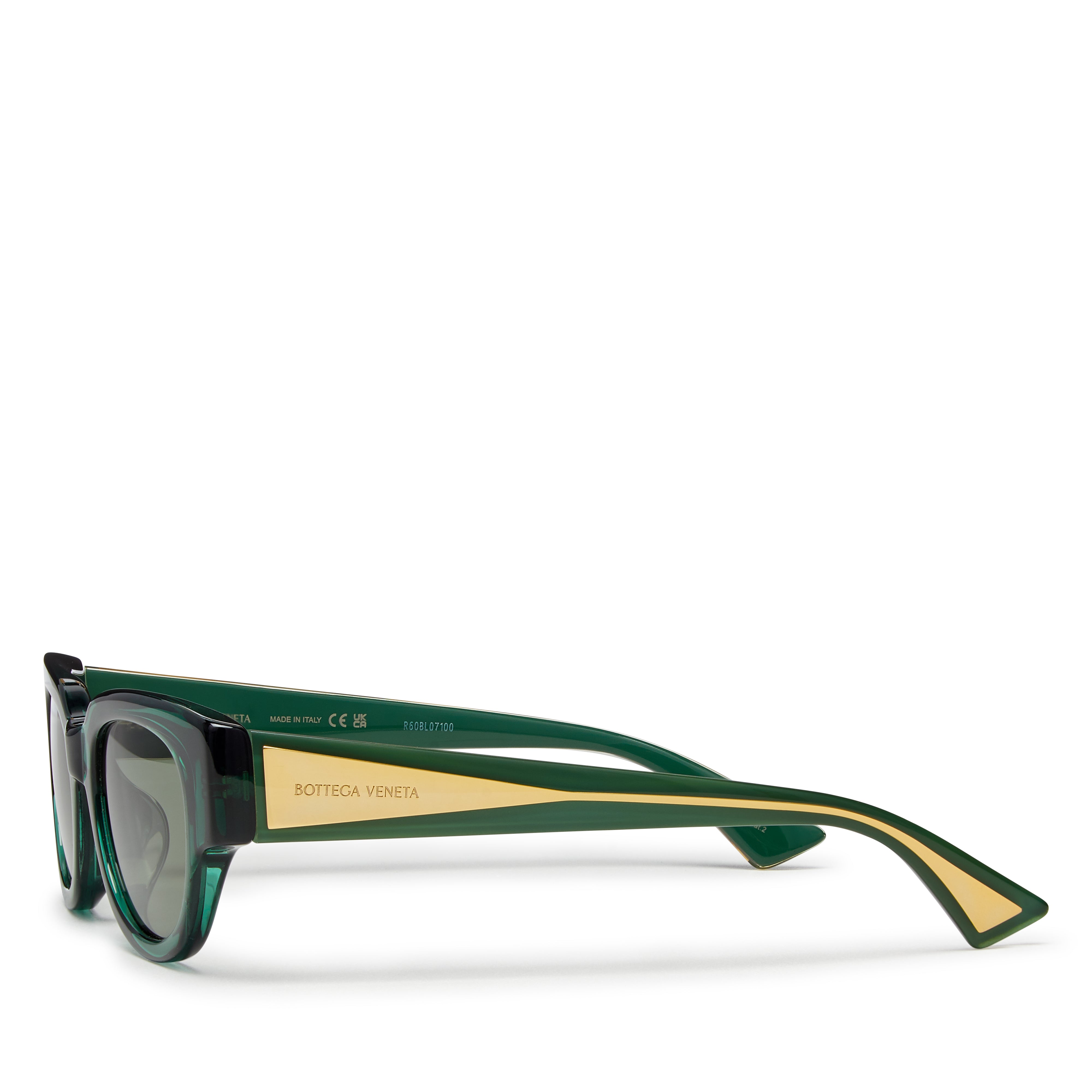 Bottega Veneta - Tri-Fold Square Sunglasses - (Green)