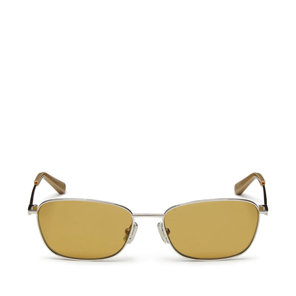 Bottega Veneta - Split Rectangular Sunglasses - (Silver/Brown)