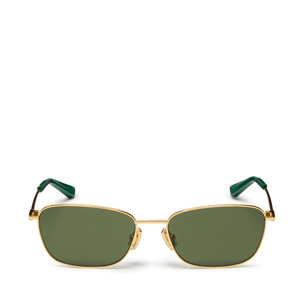 Bottega Veneta - Split Rectangular Sunglasses - (Gold/Green)