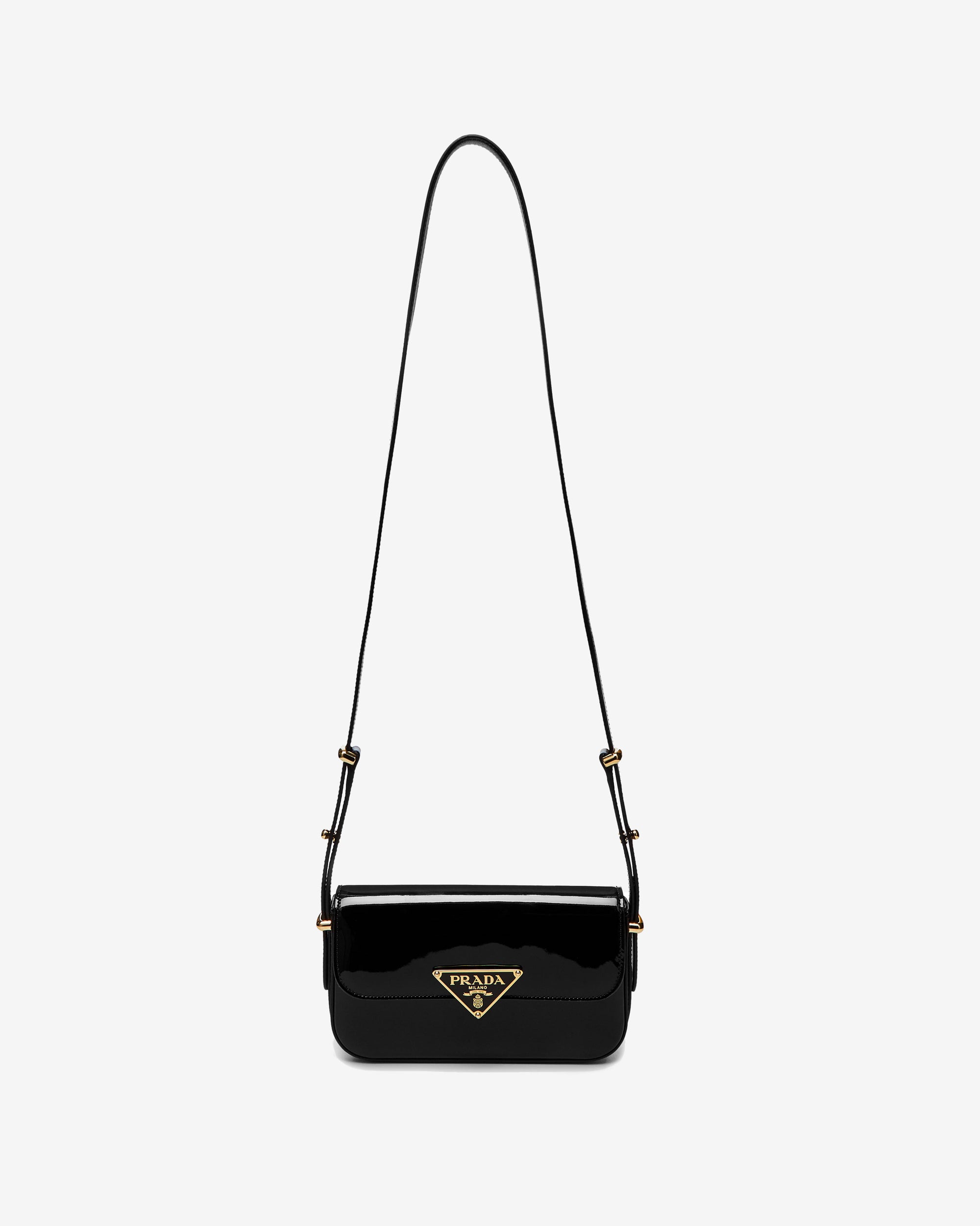 Prada Bags Price In India Prada: Women's Patent Leather Shoulder Bag (Black) DSMNY E-SHOP