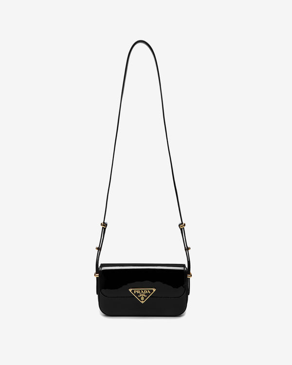 Prada - Women's Patent Leather Shoulder Bag - (Black)