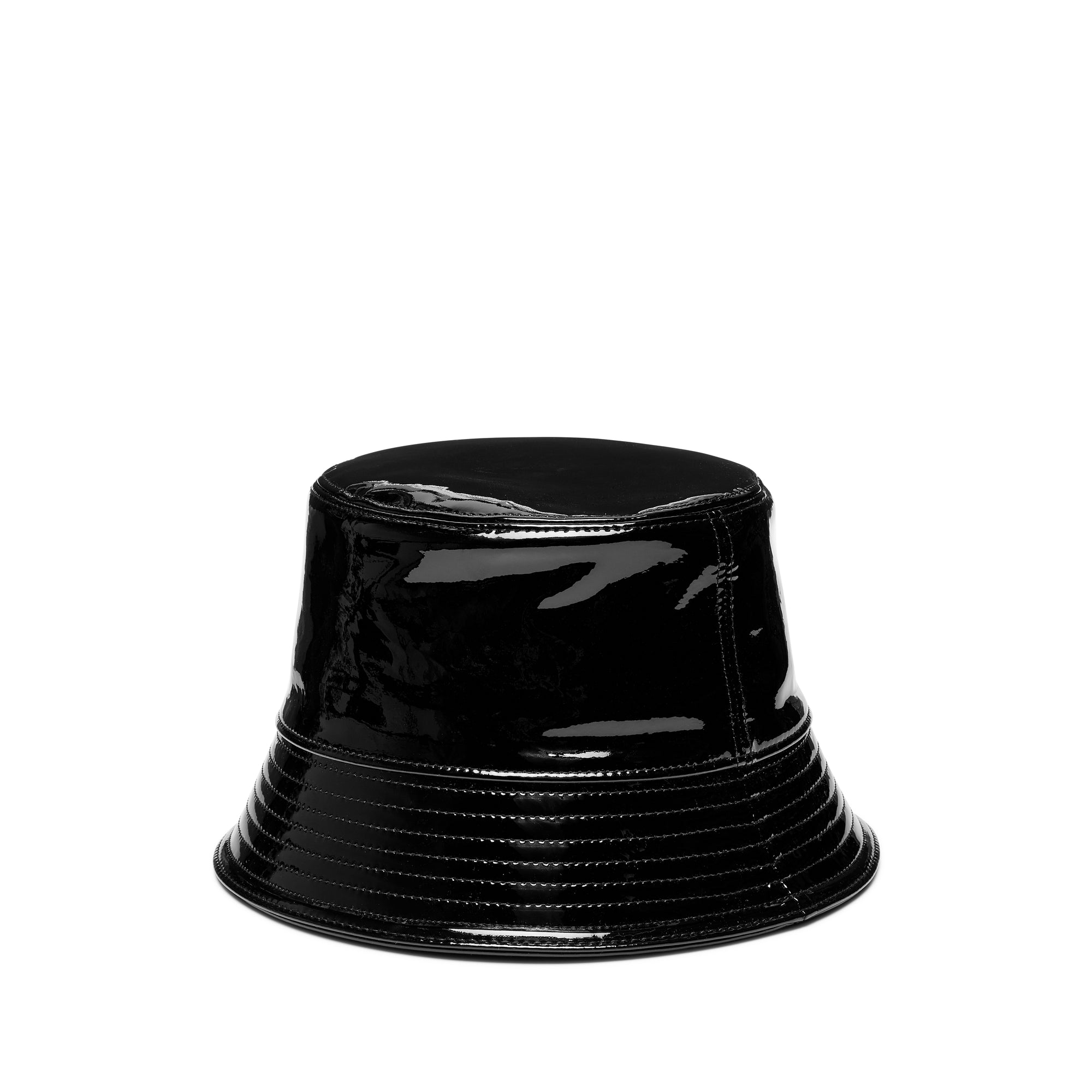 Prada - Women's Patent Leather Bucket Hat - (Black) view 3