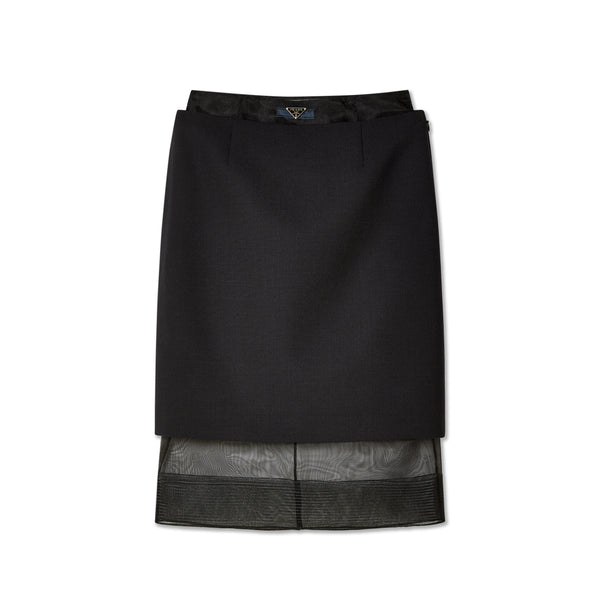 Prada - Women's Crinoline Midi Skirt - (Black)