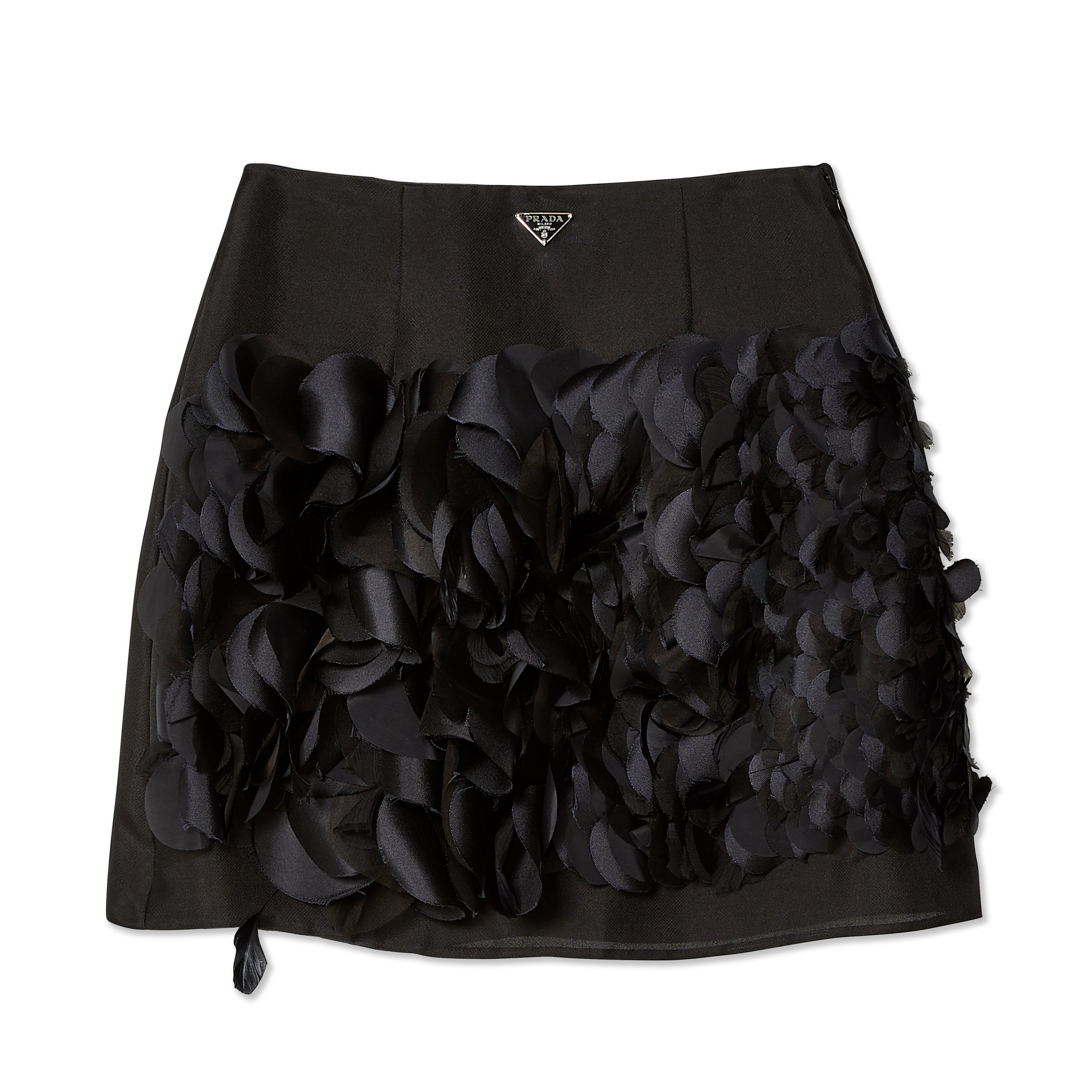 Prada - Women's Embroidered Gazar Mini Skirt - (Nero) – DSMNY E-SHOP