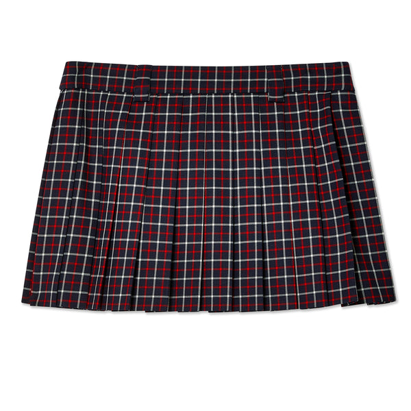 Miu Miu - Women's Checked Wool Miniskirt - (Blue/Red)
