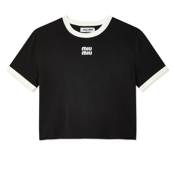 Miu Miu - Women's Cotton Jersey T-shirt - (Black)