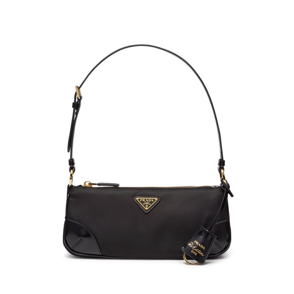 Prada - Women's Re-Edition Re-Nylon and Brushed Leather Shoulder Bag - (Black)