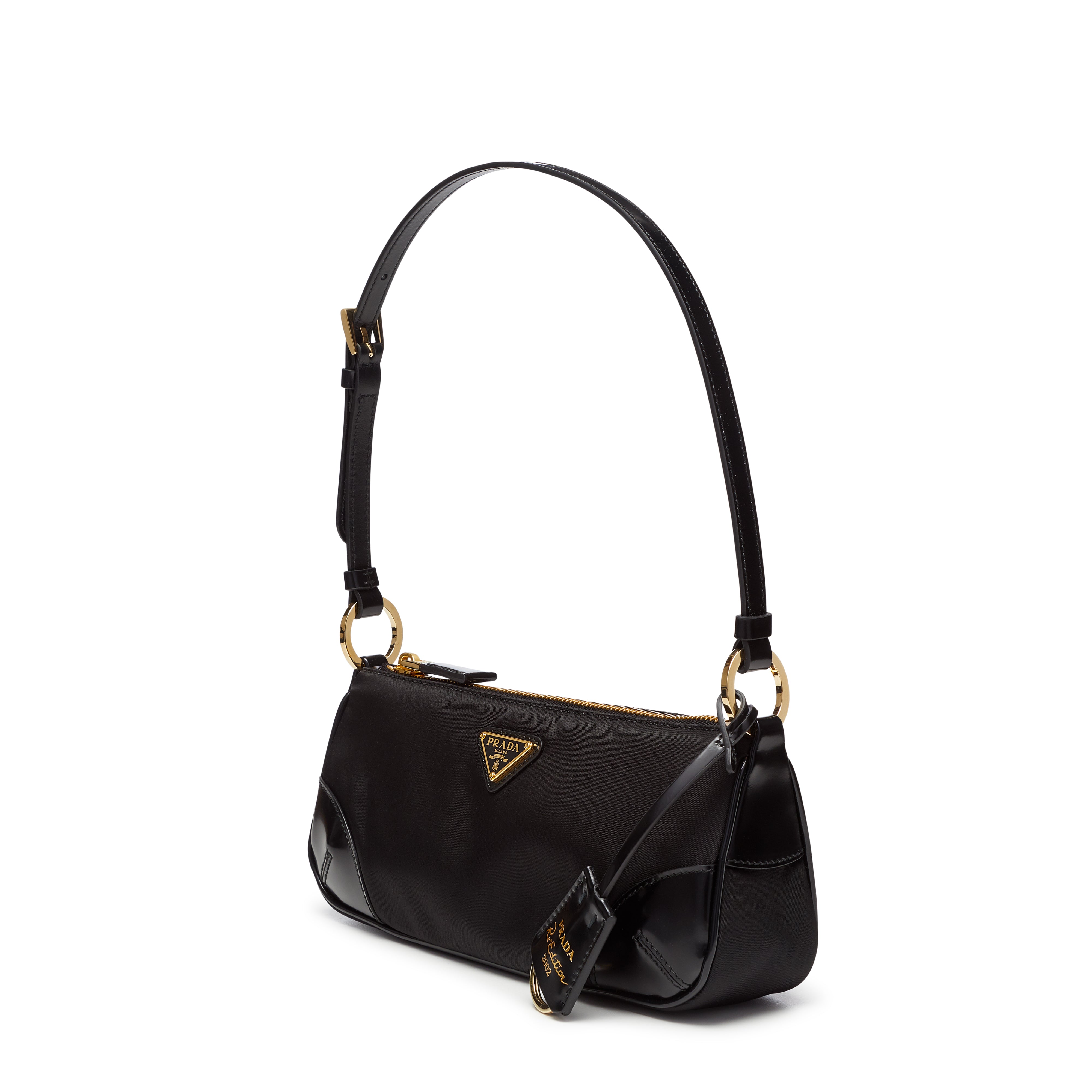 Prada Italy. Black Tessuto Nylon Shoulderbag/Handbag | PILGRIM NEW YORK