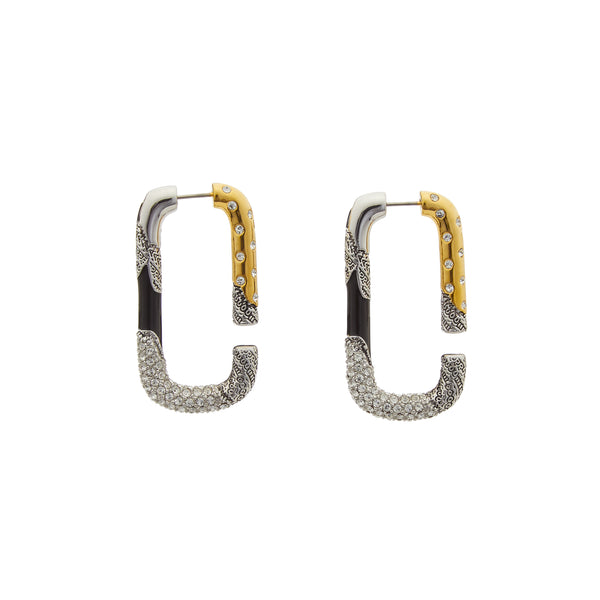 Marc Jacobs -  Patchwork Hoops - (Gold/Silver)