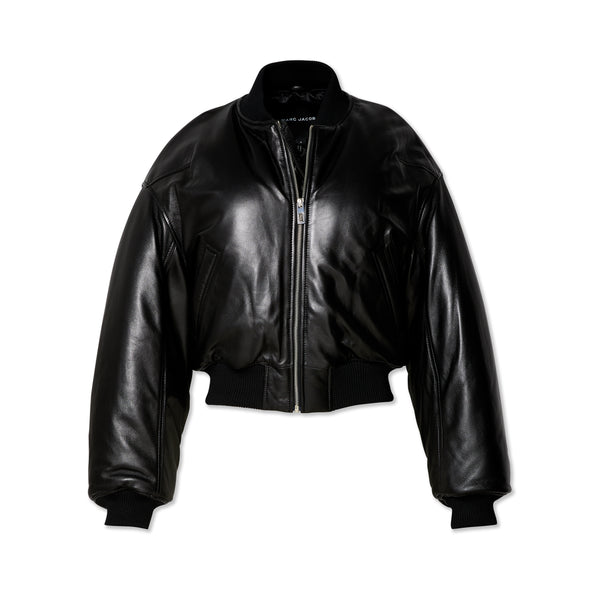 Marc Jacobs - Women's Puffy Leather Bomber - (Black)