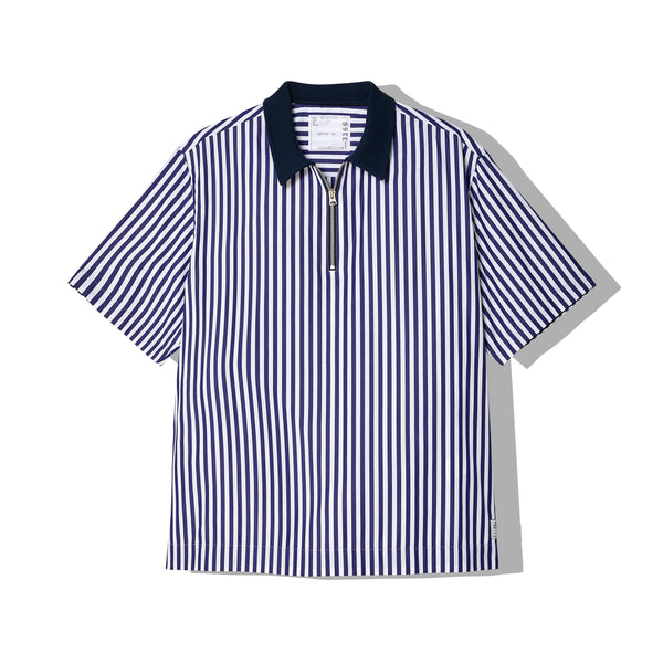 Sacai - Men's Thomas Mason Cotton Poplin Shirt - (Navy/Stripe)
