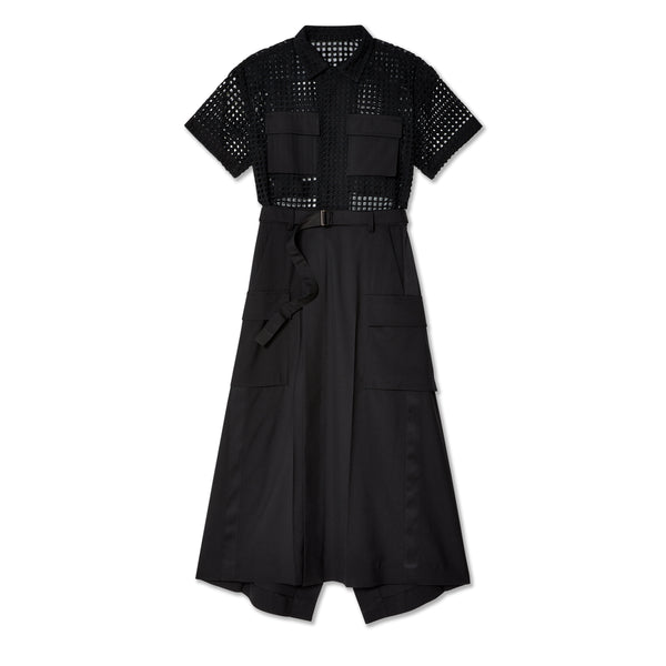 sacai - Women's Cutout Lace Top Dress - (Black)