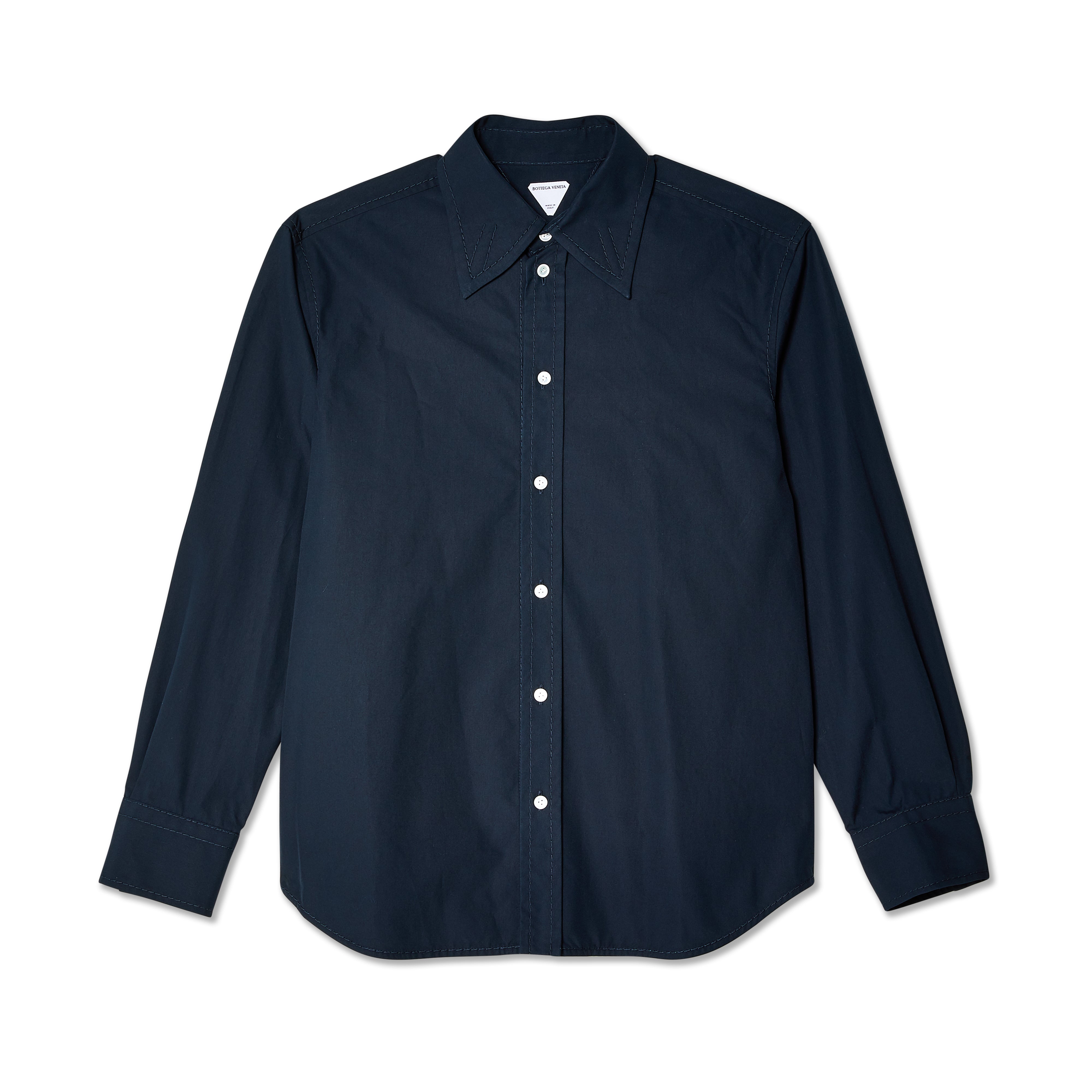 Bottega Veneta: Men's Shirt with Top Stitching (Abyss) | DSMNY E-SHOP